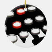 ヴィンテージ古いタイプライターファッションドキーボード セラミックオーナメント (裏面)