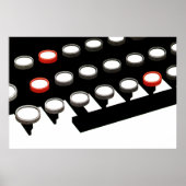ヴィンテージ古いタイプライターファッションドキーボード ポスター (正面)