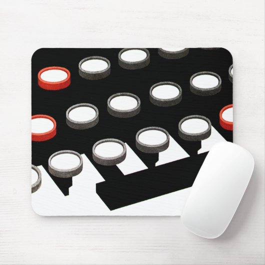 ヴィンテージ古いタイプライターファッションドキーボード マウスパッド (マウス)