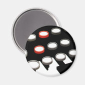 ヴィンテージ古いタイプライターファッションドキーボード マグネット (正面/裏面)