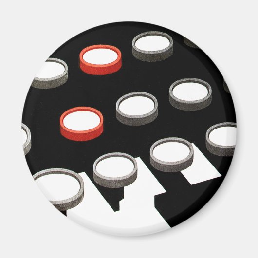 ヴィンテージ古いタイプライターファッションドキーボード マグネット (正面)