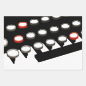 ヴィンテージ古いタイプライターファッションドキーボード ラッピングペーパーシート (正面2)