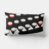 ヴィンテージ古いタイプライターファッションドキーボード ランバークッション (裏面)