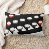 ヴィンテージ古いタイプライターファッションドキーボード ランバークッション (ブランケット)