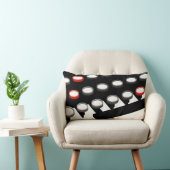 ヴィンテージ古いタイプライターファッションドキーボード ランバークッション (椅子)