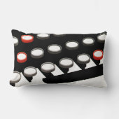 ヴィンテージ古いタイプライターファッションドキーボード ランバークッション (正面)