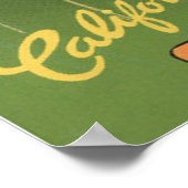 ヴィンテージ古いニンジン野菜クレートのラベルと ポスター (角)