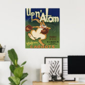 ヴィンテージ古いニンジン野菜クレートのラベルと ポスター (ホームオフィス)