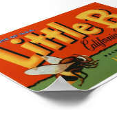 ヴィンテージ古いハチ野菜クレートラベル ポスター (角)