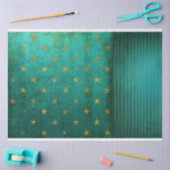 ヴィンテージ古い動揺してターコイズ 薄葉紙 (クラフト)