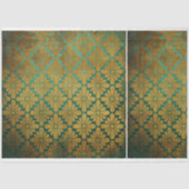 ヴィンテージ古い動揺してターコイズ 薄葉紙 (正面)