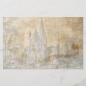 ヴィンテージ古い城スクラップブックの切り離し紙 (正面)