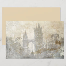 ヴィンテージ古い城スクラップブックの切り離し紙