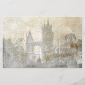 ヴィンテージ古い城スクラップブックの切り離し紙 (正面)