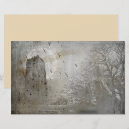 ヴィンテージ古い城スクラップブックの切り離し紙