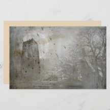 ヴィンテージ古い城スクラップブックの切り離し紙