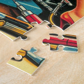 ヴィンテージ古い学校のタットゥーはピン留め ジグソーパズル (側面)