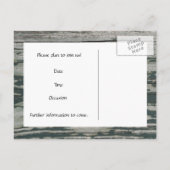 ヴィンテージ古い木材の日付を保存 案内ポストカード (裏面)