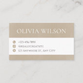 ヴィンテージ古い紙ラッシュ拡張機能 名刺 (裏面)