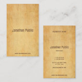 ヴィンテージ古い紙動揺してスクリプト文字エレガント 名刺 (正面/裏面)