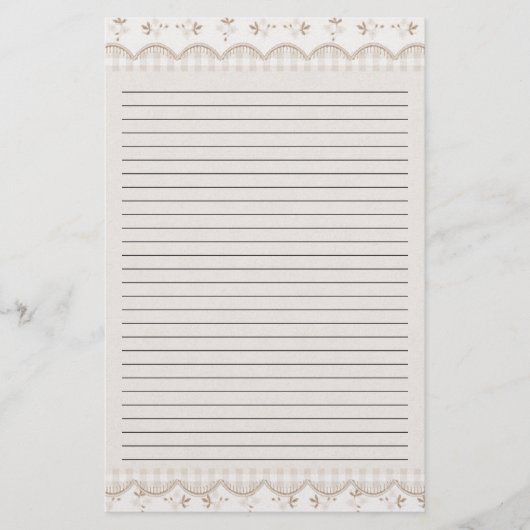 ヴィンテージ古い紙文房具 便箋 (正面)