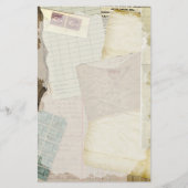 ヴィンテージ古い紙文房具 便箋 (正面)