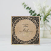 ヴィンテージ古い紙王室の結婚式招待状 招待状 (スタンド正面)