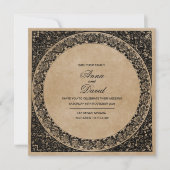 ヴィンテージ古い紙王室の結婚式招待状 招待状 (正面)