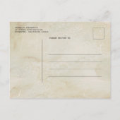 ヴィンテージ古い電報が日付の写真を救う 案内ポストカード (裏面)