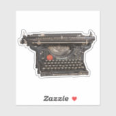 ヴィンテージ古い黒の手動タイプライター シール (シート)