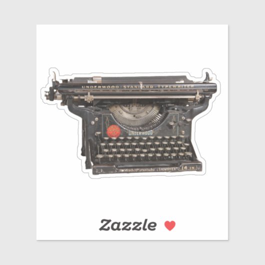 ヴィンテージ古い黒の手動タイプライター シール (シート)