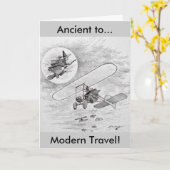 ヴィンテージ古代から旅行モダンへ カード (黄色い花)