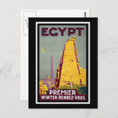 ヴィンテージ古代エジプト遺跡旅行 ポストカード (正面/裏面)