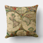 ヴィンテージ古地図 アンティークマップ クッション (裏面)