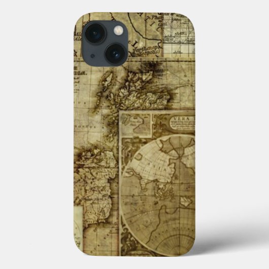 ヴィンテージ古地図 アンティークマップ Case-Mate iPhoneケース (裏面)