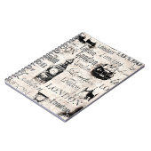 ヴィンテージ古新聞紙ロンドンコラグランジージ ノートブック (左側)