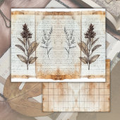 ヴィンテージ古植物学ジャンクジャーナル紙のシート