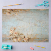 ヴィンテージ古色彩の鮮やかい壁の白い英語のバラ金ゴールド 薄葉紙 (クラフト)