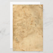 ヴィンテージ古茶のステンドウェア 便箋 (正面/裏面)