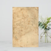 ヴィンテージ古茶のステンドウェア 便箋 (スタンド正面)