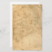 ヴィンテージ古茶のステンドウェア 便箋 (正面/裏面)