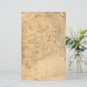 ヴィンテージ古茶のステンドウェア 便箋 (スタンド正面)