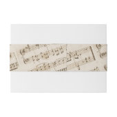 ヴィンテージ古音楽シートミュージカル 招待状ベリーバンド (裏面例)