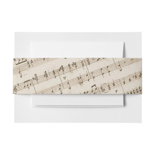 ヴィンテージ古音楽シートミュージカル 招待状ベリーバンド (正面例)