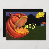 ヴィンテージ叫喚ジョルハローウィンパーティ招待状 招待状 (正面/裏面)