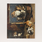 ヴィンテージ可愛いオレンジブラック&ホワイト子猫 ジグソーパズル (縦)