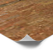 ヴィンテージ可愛いオレンジブラック&ホワイト子猫 ポスター (角)