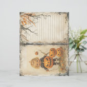 ヴィンテージ可愛いキッドハロウィーンジャンクジャーナルページ (スタンド正面)