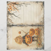 ヴィンテージ可愛いキッドハロウィーンジャンクジャーナルページ (正面)