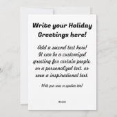 ヴィンテージ可愛いクリスマスドッグの水色 シーズンカード (裏面)